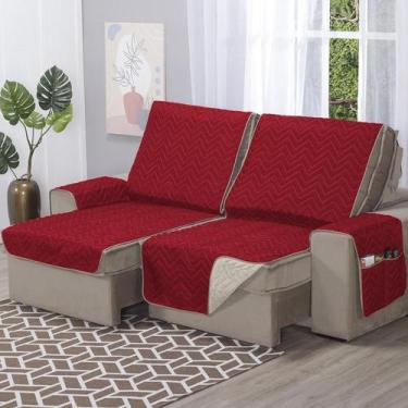 Imagem de Protetor Sofá Retrátil Capa 3 Lugares 1,80M Assento Dupla - Ametista D
