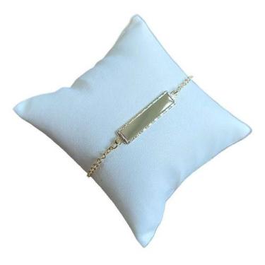 Imagem de Pulseira Plaquinha Infantil F. Ouro 18k Semijoia Bebê Baby - De Castro