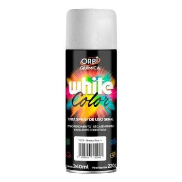 Imagem de Tinta Spray Uso Geral Branco Fosco 340ml/190g Orbi