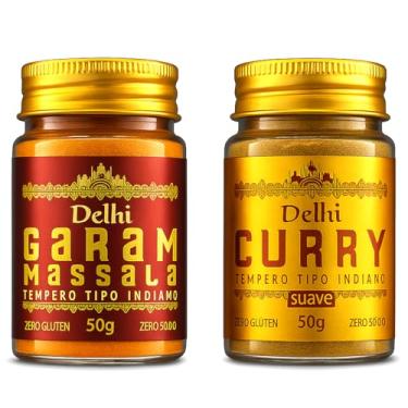 Imagem de Kit Garam Massala e Curry Indiano Delhi 50g Sem Sódio