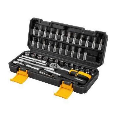 Imagem de Jogo de Soquetes Sextavados e Ponteiras com Encaixe de 1/4" 4 mm a 14 