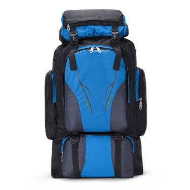Imagem de Mochila Viagem Camping 70L Montanhismo Caminhada Pesca Trilha (Azul)