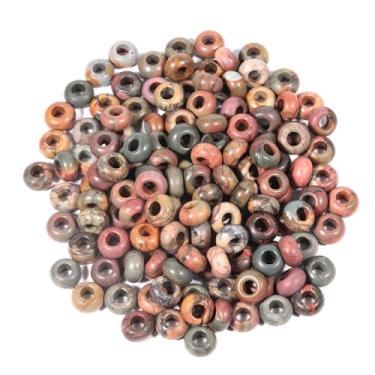 Imagem de Nupuyai Grânulos soltos de pedra grande para fabricação de joias, pacote com 30, contas europeias Rondelle polidas para pulseiras charmosas