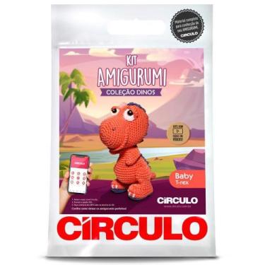 Imagem de Kit Amigurumi Dinos Círculo - Baby T-Rex