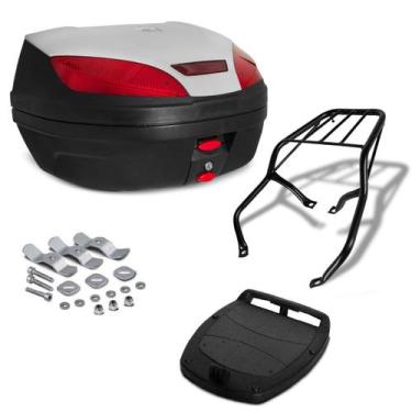 Imagem de Baú Bauleto De Moto 52 Litros Pro Tork Com Bagageiro Honda Biz 125 200