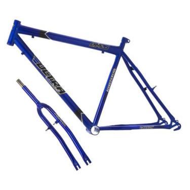 Imagem de Quadro de Bicicleta Aro 26 Ultra Bikes em Aço Carbono com Garfo, Azul,