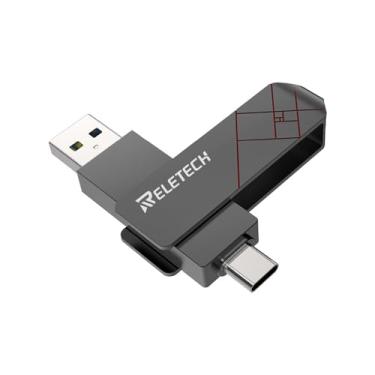 Imagem de Reletech Pendrive Usb-C Duplo Com Velocidade De Até 150 Mb/S Chaveiro - 2 Em 1 Otg 3.2 Gen Tipo-C Para Telefones Android Usb-C, Macbook, Ipad, Computadores (Z10, 128 Gb)