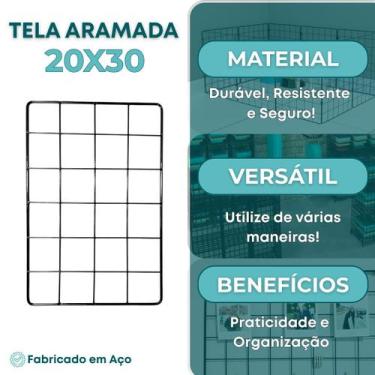 Imagem de Painel Aramado 20x30cm Decoração Minimalista Galeria Fotos Organização