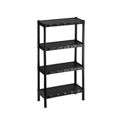 Imagem de Estante Organizadora Plástico Preta 4 Prateleiras Cod 851 - agraplast