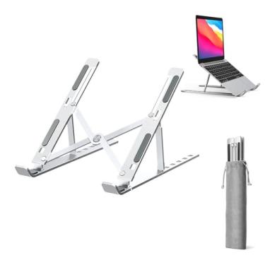 Imagem de Suporte para laptop, suporte para laptop, suporte para tablet para computador, 6 ângulos, ajustável, ergonômico, dobrável, portátil, compatível com MacBook, iPad