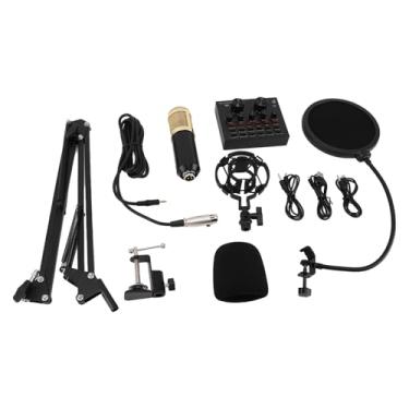 Imagem de Domary Condenser Microfone Podcast Equipment Bundle Kit de Gravação de Streaming Ao Vivo para Studio Need With Som Som Card