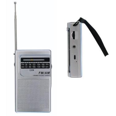 Imagem de Mini Rádio De Bolso Fm/am/p2 De 2 Bandas Retrô Vertical AL-356 - Altom
