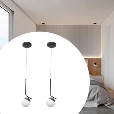 Imagem de Kit 2 Pendente lustre Luminaria De Teto Inclinado Alumínio Karla - Bivolt - Preto Fosco - 110v/220v