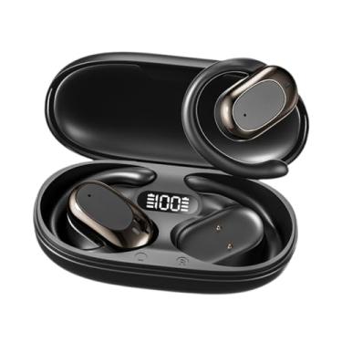 Imagem de Generic Tradução fones de ouvido tradutor fones controle toque fones de ouvido aberto ganchos para trabalho aprendizagem viagem reunião, Preto