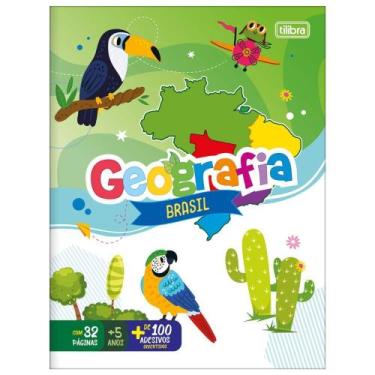 Imagem de Livro Cartilha de Atividades Geografia + de 100 Adesivos Aprender, Bri