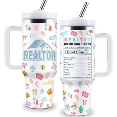 Imagem de Sighdorm Presentes de corretor de imóveis para mulheres e homens, presentes de fechamento para corretores de imóveis, presente de agente imobiliário, copo de aço inoxidável de 1,134 g