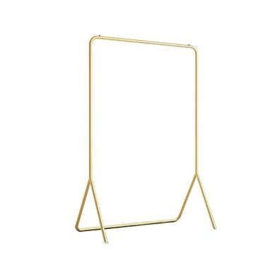 Imagem de ZzleoyuUUs-12 Suporte de casaco, suporte para pendurar roupas, chão, quarto, casa, varão, secagem, interior, casaco pequeno (dourado, médio)