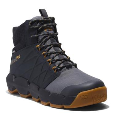 Imagem de Timberland PRO Morphix Bota masculina casual industrial impermeável com bico de segurança composto de 15 cm, Cinza/azul marinho-2024, 38