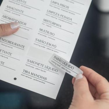 Imagem de Conjunto Etiquetas P/ Potes Mantimentos Cozinha Lavanderia  - OU, Etiq