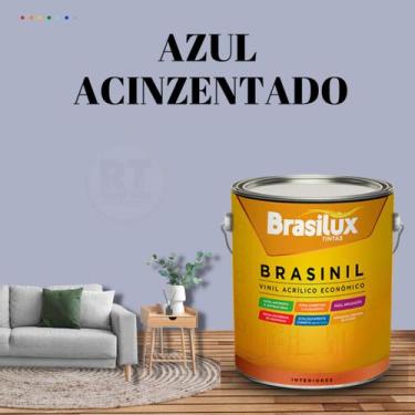 Imagem de Tinta Parede Azul Acinzentado Acrílica Brasinil 3,2l - BRASILUX, AZUL 