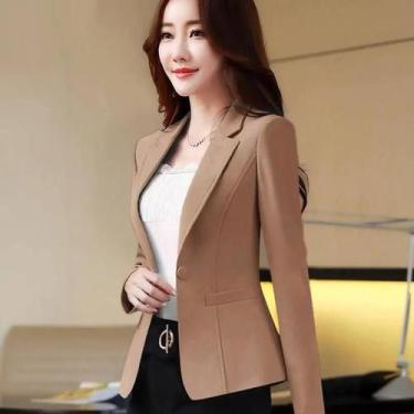 Imagem de Blazer Feminino Rosa Slim Fit - Casual e para Escritório - Estilo Core