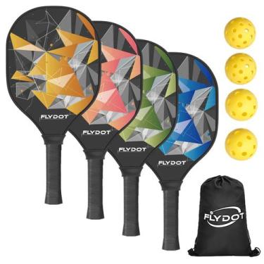 Imagem de Conjunto de pás Pickleball Flydot com 4 bolas e bolsa de transporte