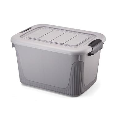 Imagem de Caixa organizadora Container com Rodas 30 Litros Cinza