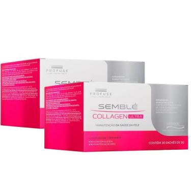 Imagem de Kit 2 Profuse Semblé Collagen Ultra Colágeno 30 sachês de 3g