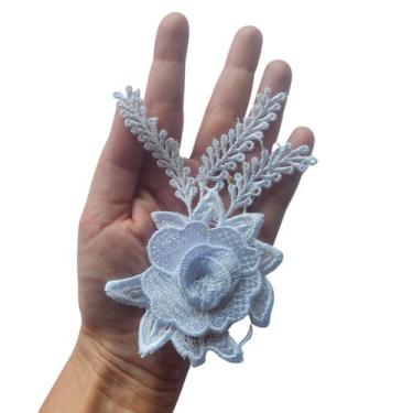 Imagem de Aplique Guipir Flor 3D2 Uma Unidade P/ Véu CCB e Artesanato - Demavi