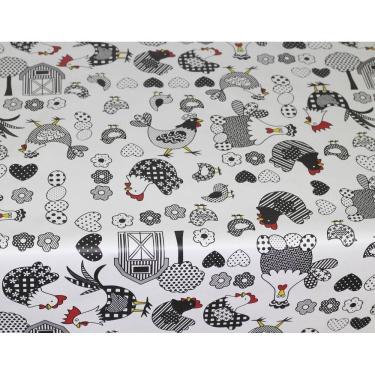 Imagem de Toalha De Mesa Térmica Pvc Impermeável Galinhas 1,00 X 1,40