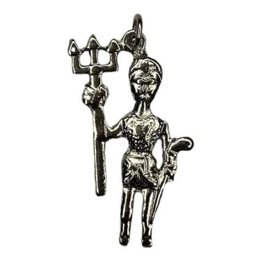 Imagem de Pingente Exu Imagem 3,1 Cm Niquelado