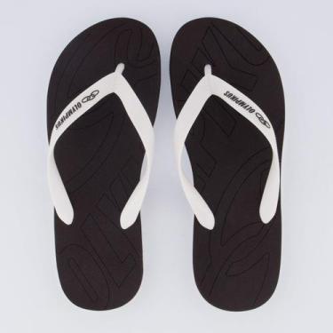 Imagem de Chinelo Olympikus Livre Branco e Preto, 39-40