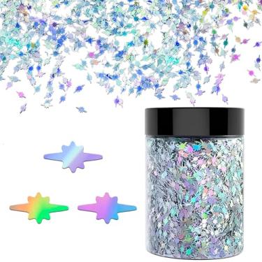 Imagem de 50 g de estrela longa de 6 mm】 Glitter holográfico grosso, glitter LightStone Sparkles, glitter a granel para artesanato, resina, pintura, arte de unhas, cabelo, copos, geleca, decoração de festival