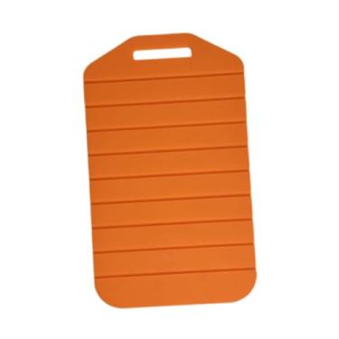 Imagem de Fenteer Tábua de corte dobrável, acessórios portáteis, tapete de corte de silicone leve e espesso multiuso para piqueniques de frutas e vegetais, Laranja