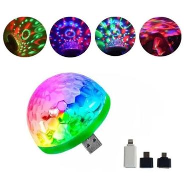 Imagem de Mini Globo Luz Led Conexão Celular