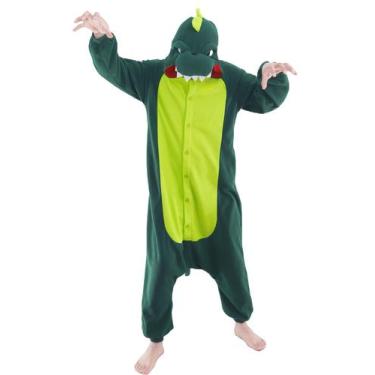 Imagem de Pijama Onesie Magicalani Green Dinosaur para adultos