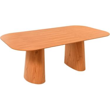 Imagem de Mesa Jantar Jurerê Com Base E Tampo Lâminado Em Madeira De Cinamomo 180x110 Amêndoa