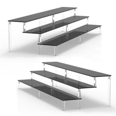 Imagem de Prateleira de exposição AZEAM, 2 pacotes, 40 cm, acrílico, riser trans