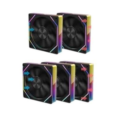 Imagem de Ventoinha De Resfriamento Para Gabinete De Computador 12CM ARGB Ice Wh