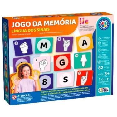 Imagem de Jogo da Memória 82 Peças Lingua dos Sinais Pais & Filhos