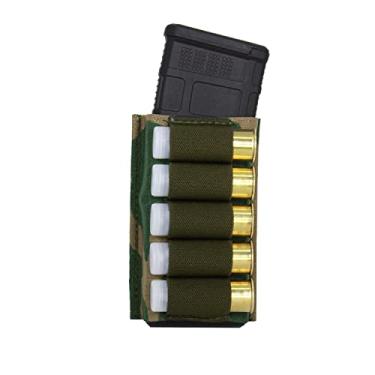 Imagem de Esstac Bolsa KYWI Mag de altura única 5,56 com laços de concha de calibre 12 (Método de fixação: 2x passadores de cinto (5 cm), floresta)