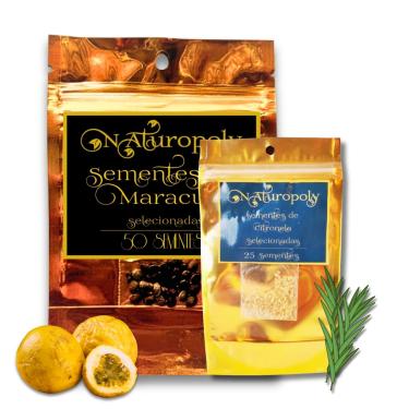Imagem de 50 Sementes De Maracujá Selecionadas Ganhe 25 Sementes de Citronela