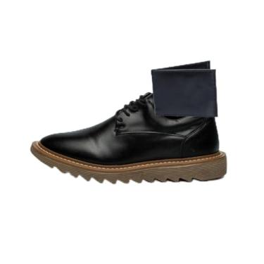 Imagem de Sapato Social Oxford Masculino em Couro, Estilo Brogue com Sola Tratorada e Carteira, Preto, para Escritório e Trabalho (Preto Ambar, BR, Adulto, Numérico, 41)
