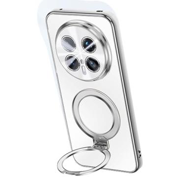 Imagem de FWYANZH Capa para Honor Magic 8 Pro/8, capa de policarbonato oculta, giratória, dobrável, suporte à prova de choque, proteção total da lente, branca, 8