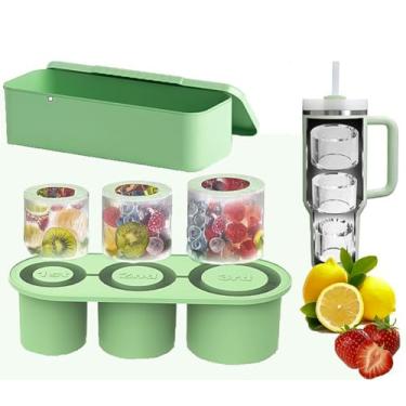 Imagem de Bandeja de cubos de gelo para copo Stanley de 850 a 1,134 g, molde de gelo Stanley, molde de cubo de gelo, bandeja de cubo de gelo com tampa, bandejas de cubos de gelo para coquetéis gelados, bebidas,