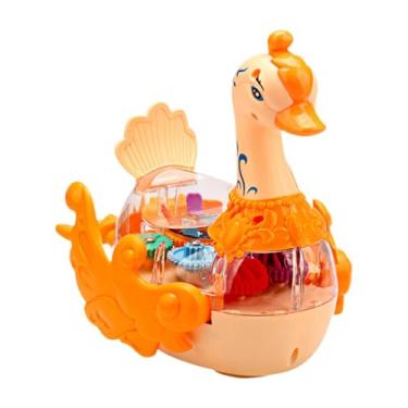 Imagem de Dynwave Cisne Mecânico com Engrenagens, Luzes e Música, Educativo, Criativo e Divertido, Cisne Eletrônico com Engrenagens Móveis para Meninos Meninas a partir