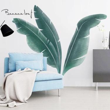 Imagem de Adesivos de parede Tropical Banana Leaf Greenery 60x90cm PVC - yiweisa