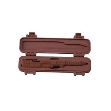 Imagem de Caneta esferográfica tática de ação deslizante | Canetas de ação deslizante EDC com capa | Caneta de tinta retrátil impressa em 3D com refis | Presentes de decoração de mesa para fãs de equipamentos