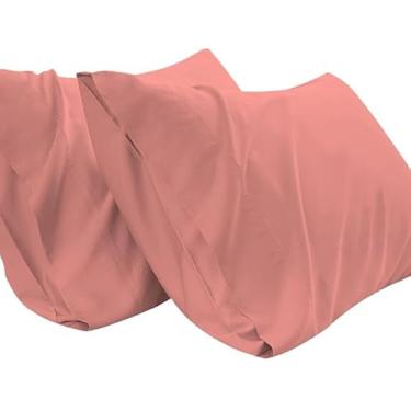 Imagem de TBM fronha extragrande cabe até mesmo nos travesseiros mais fofos, incluindo travesseiros enormes e extra altos, fronha 100% algodão egípcio 600 fios (ouro rosa, king 58 L x 108 cm)