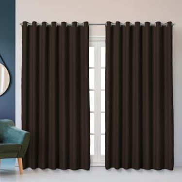 Imagem de Cortina Blackout Corta Luz 8,00m x 2,80m Tecido Encorpado Liso Elegante Sala ou Quarto (Marrom)
